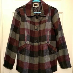 🌿 Volcom plaid lined peacoat 🌿